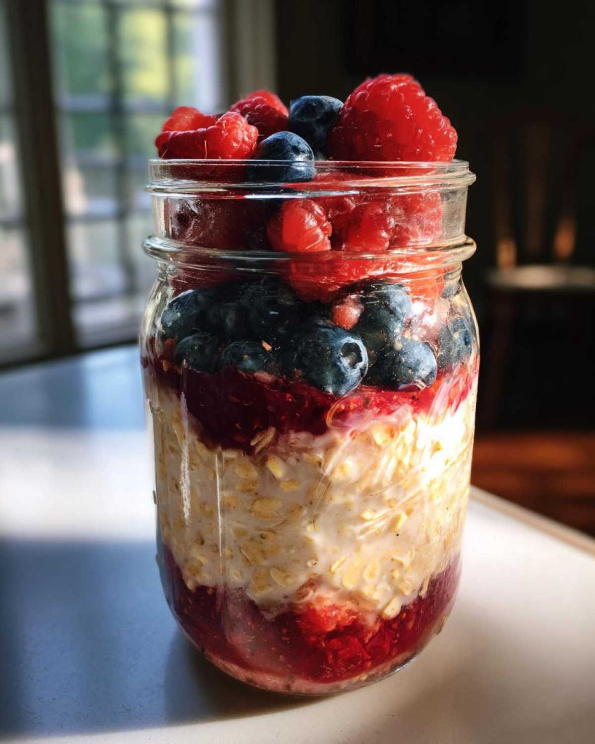 Kid-Friendly Overnight Berry Oatmeal Jars - detail 3