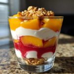 Kid-Friendly Peach Melba Parfaits with Granola