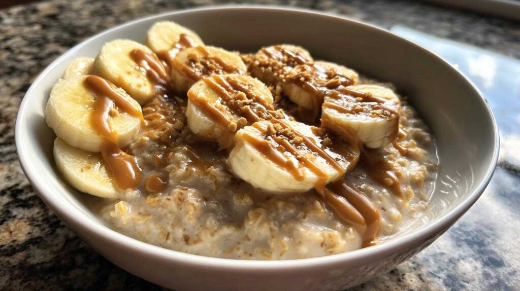 Kid-Friendly Peanut Butter Banana Oatmeal Bowl