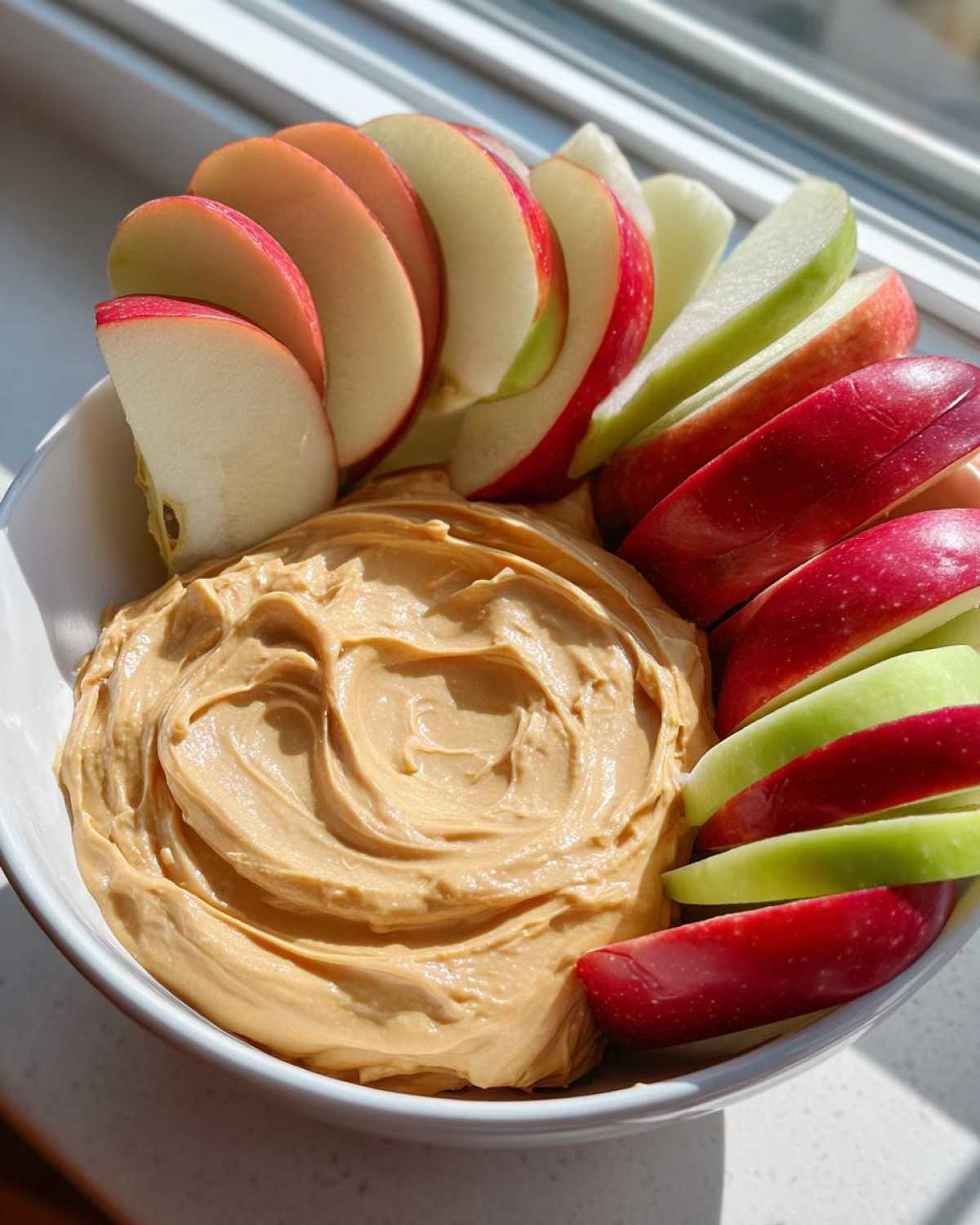 Kid-Friendly Peanut Butter Yogurt Dip with Apple Slices - detail 2