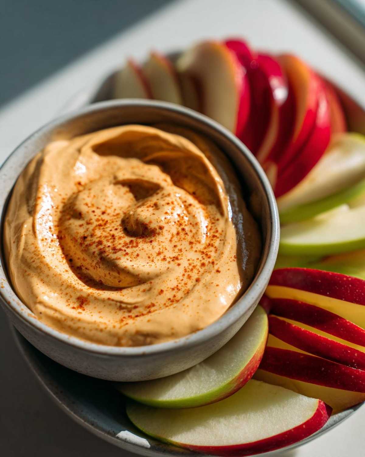 Kid-Friendly Peanut Butter Yogurt Dip with Apple Slices - detail 3