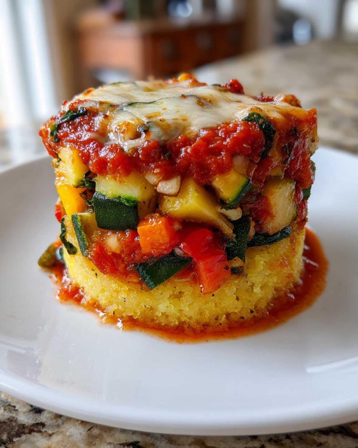 Kid-Friendly Polenta Veggie Towers - detail 2