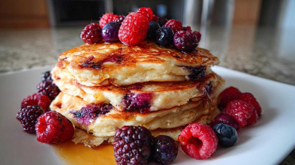Kid-Friendly Protein-Packed Berry Pancakes