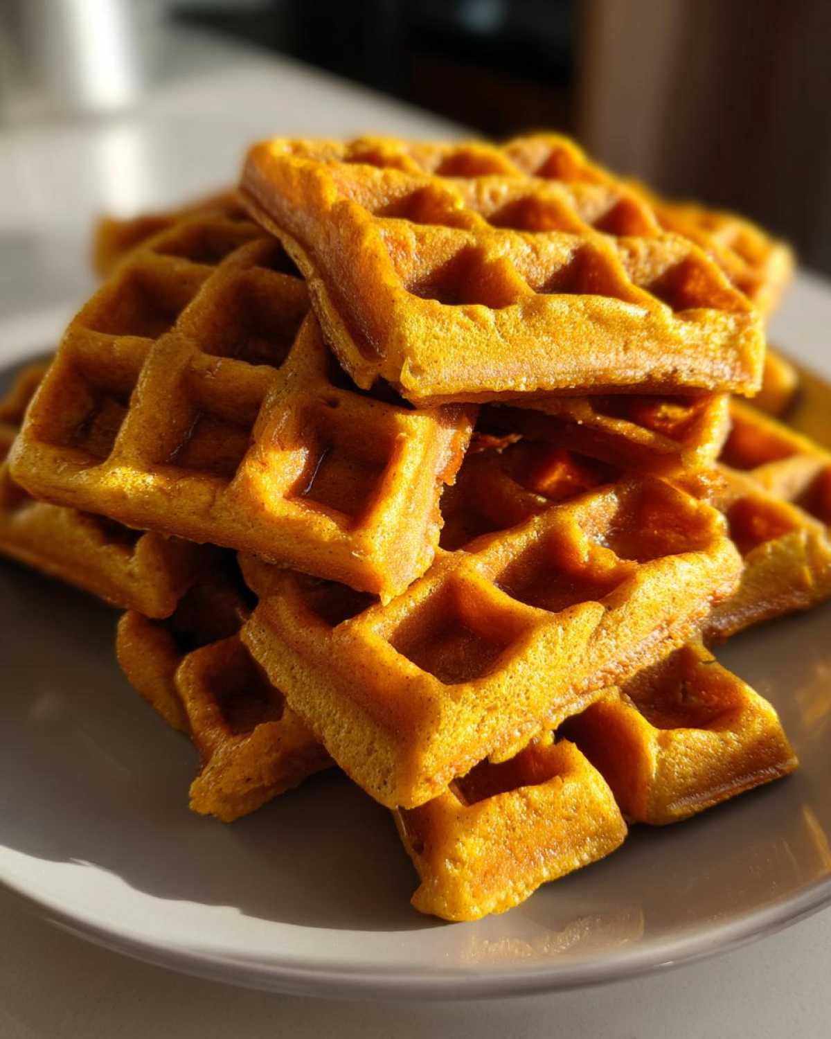 Kid-Friendly Pumpkin Spice Waffles (Healthy) - detail 2