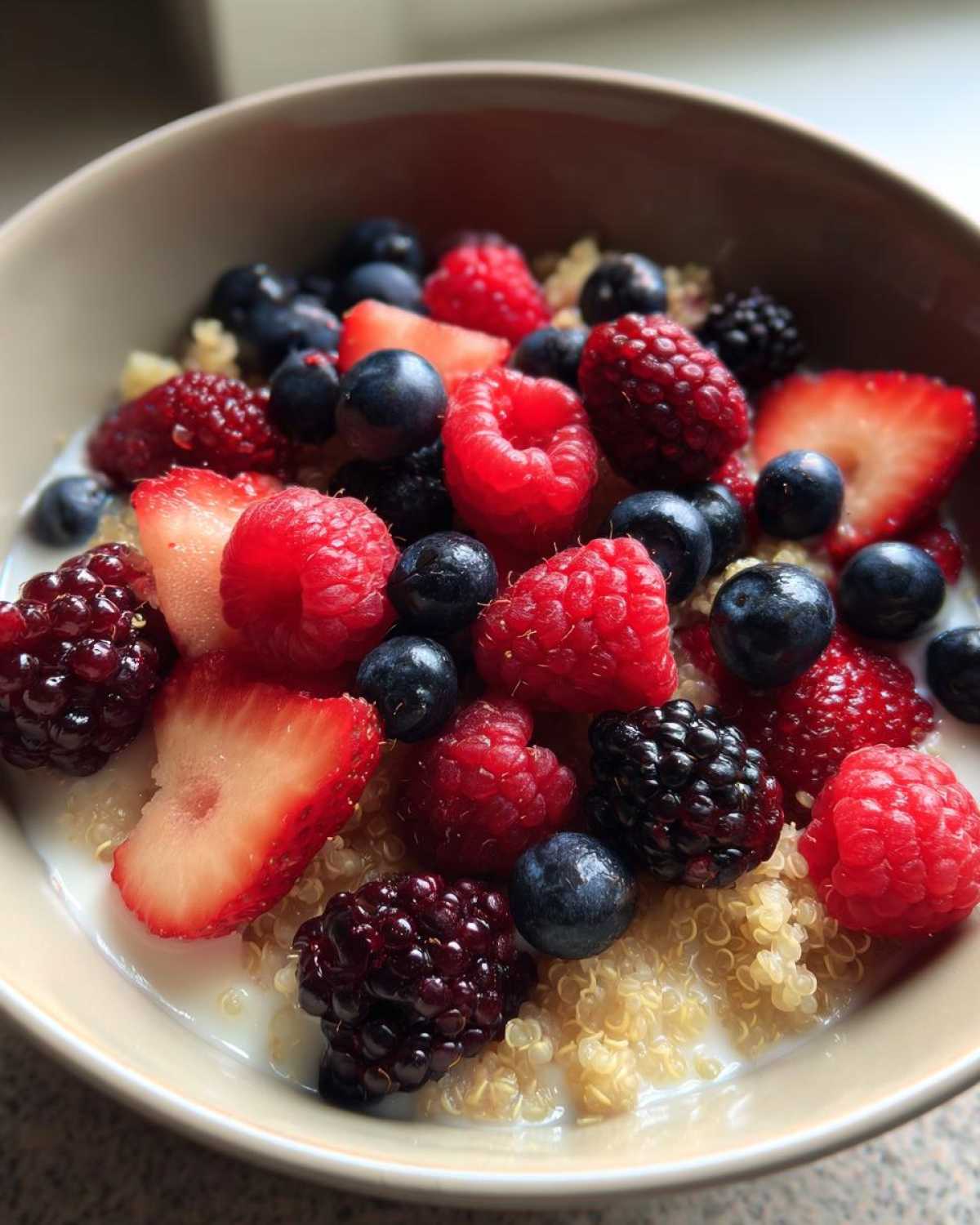Kid-Friendly Quinoa Berry Breakfast Bowl - detail 2
