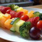 Kid-Friendly Rainbow Fruit & Veggie Kabobs