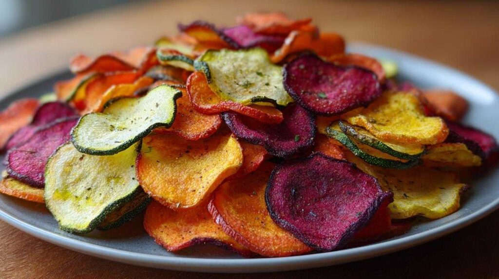 Kid-Friendly Rainbow Veggie Chips (Baked)