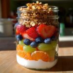 Kid-Friendly Rainbow Yogurt Parfait Jar