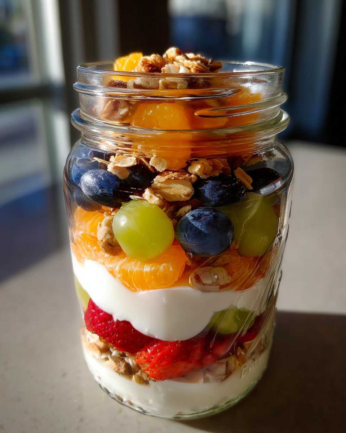 Kid-Friendly Rainbow Yogurt Parfait Jar - detail 2
