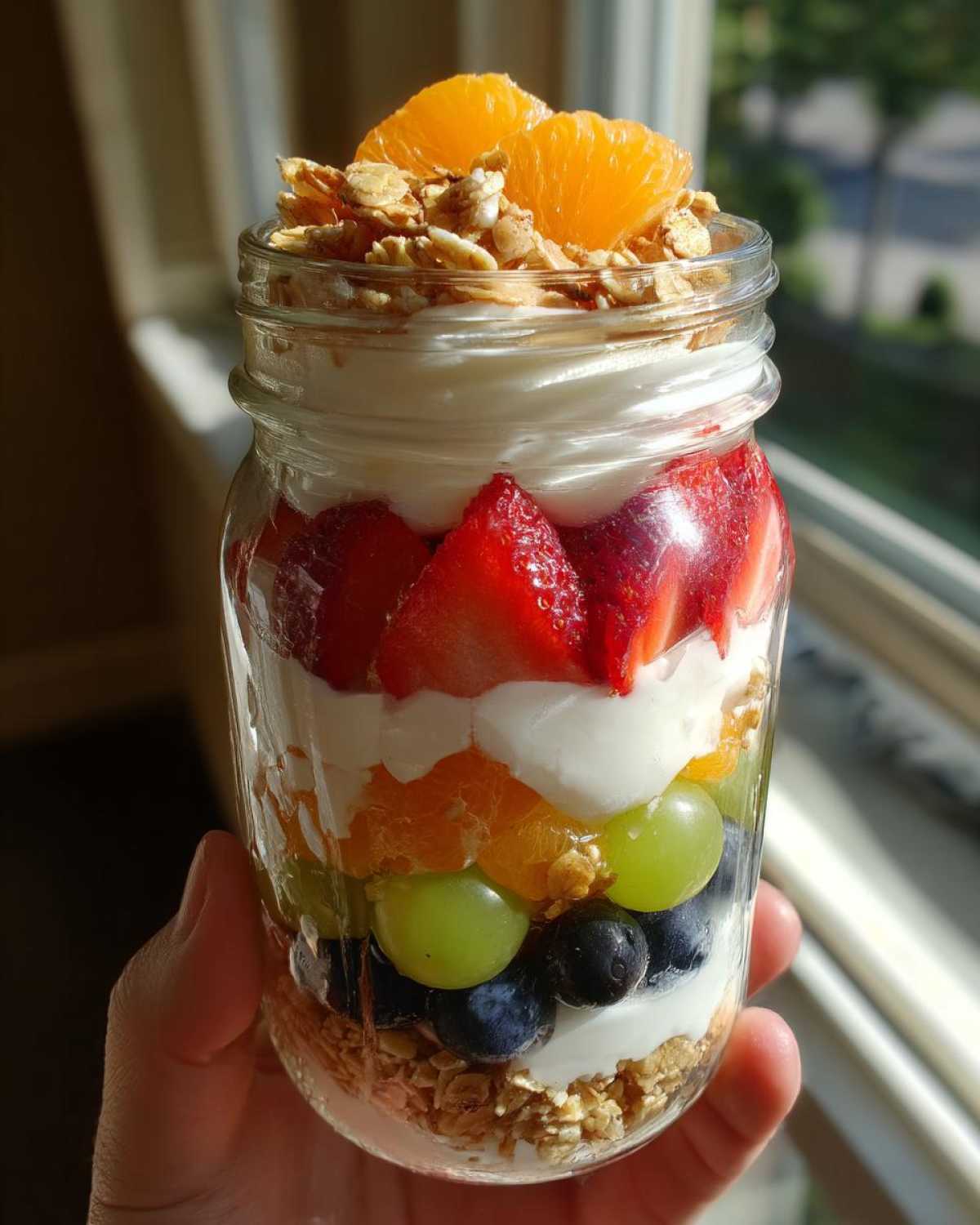 Kid-Friendly Rainbow Yogurt Parfait Jar - detail 3