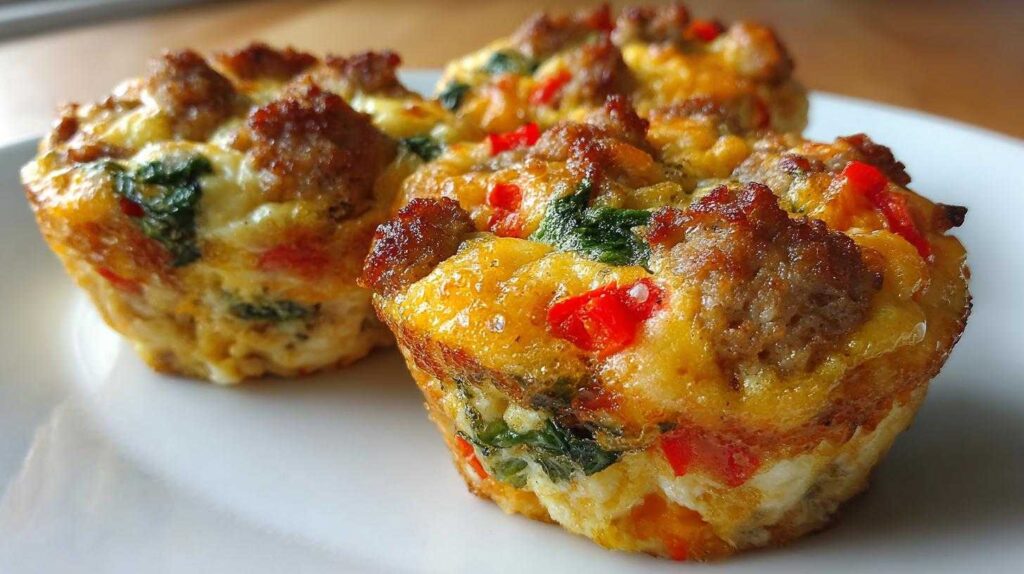 Kid-Friendly Sausage Egg Muffin Cups With Veggies