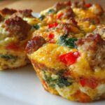 Kid-Friendly Sausage Egg Muffin Cups With Veggies