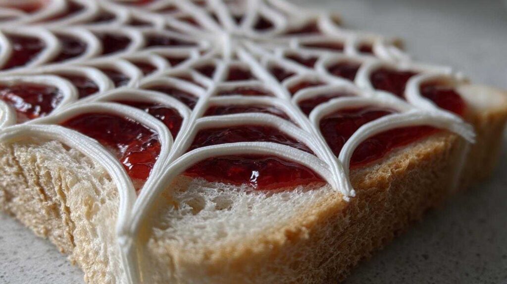 Kid-Friendly Spider Web PB&J Sandwiches (Halloween)
