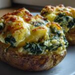 Kid-Friendly Spinach & Cheese Stuffed Potatoes