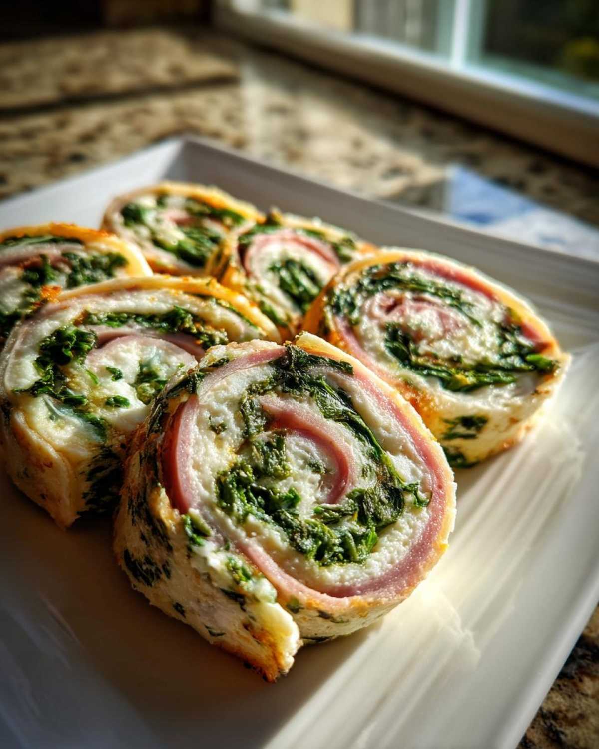 Kid-Friendly Spinach & Ham Roll-Up Pinwheels - detail 1