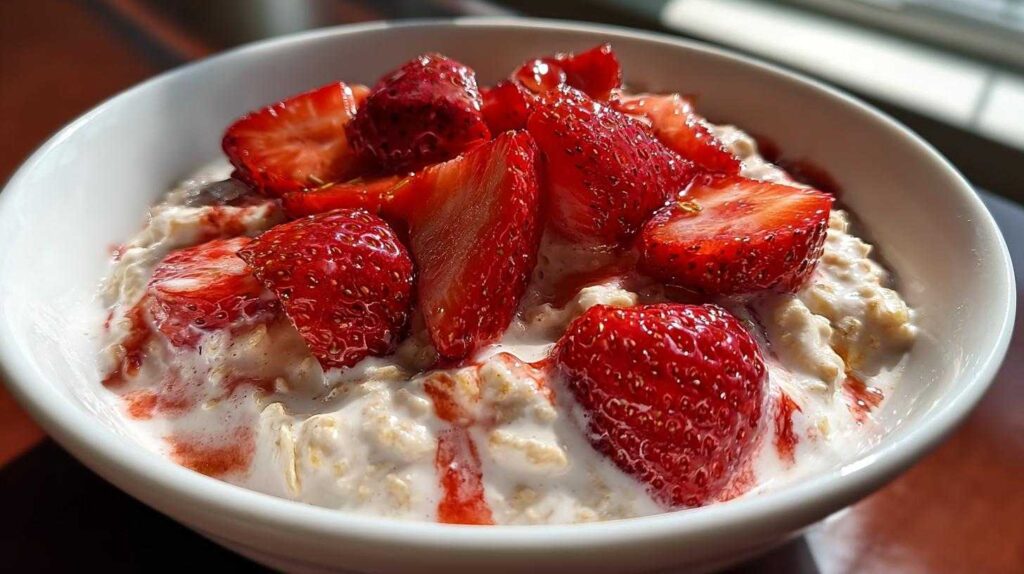 Kid-Friendly Strawberry Yogurt Oatmeal