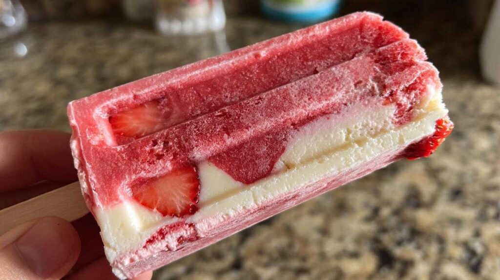 Kid-Friendly Strawberry Yogurt Popsicles