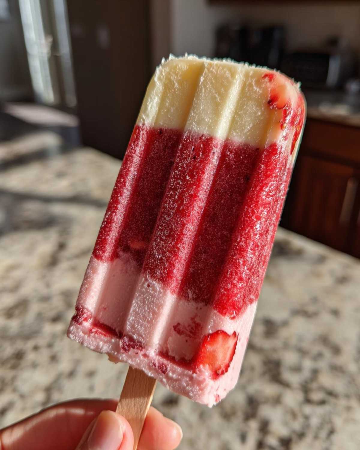 Kid-Friendly Strawberry Yogurt Popsicles - detail 2