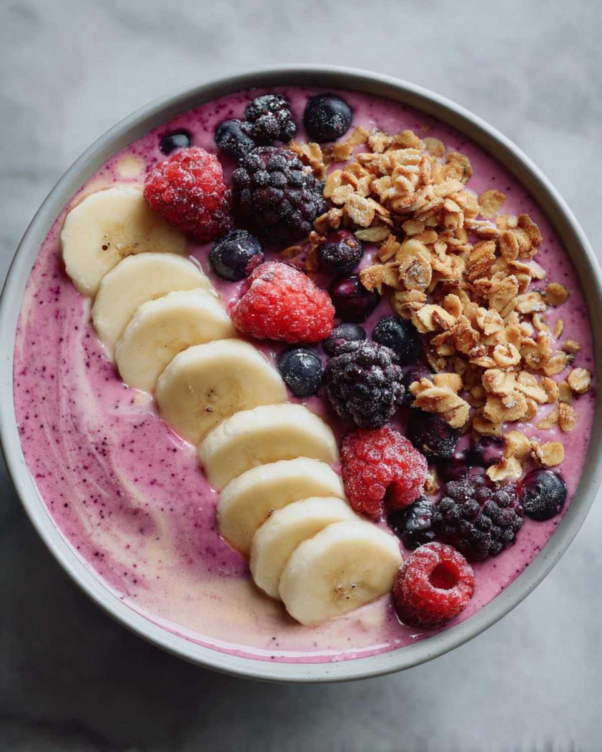 Kid-Friendly Summer Berry Banana Smoothie Bowl - detail 1