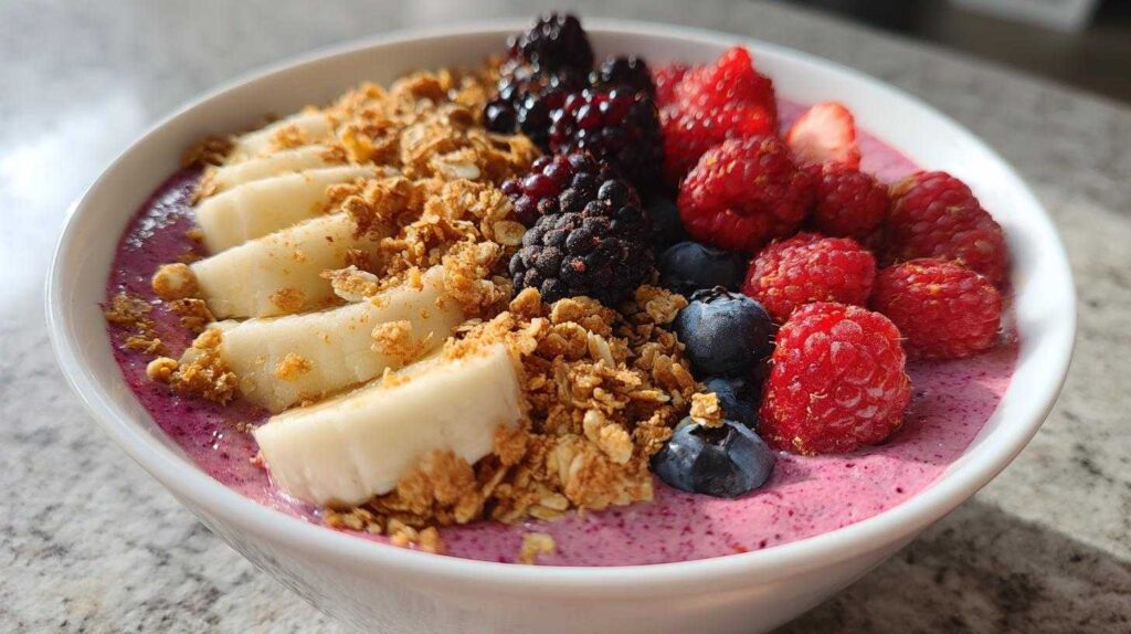 Kid-Friendly Summer Berry Banana Smoothie Bowl