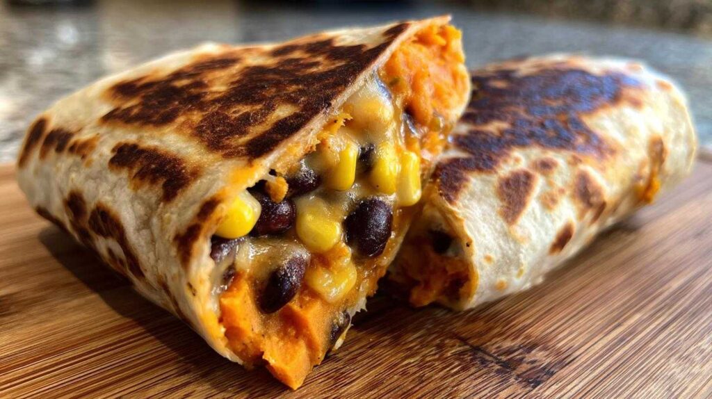 Kid-Friendly Sweet Potato & Black Bean Burritos