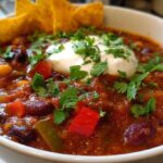 Kid-Friendly Three-Bean Veggie Chili