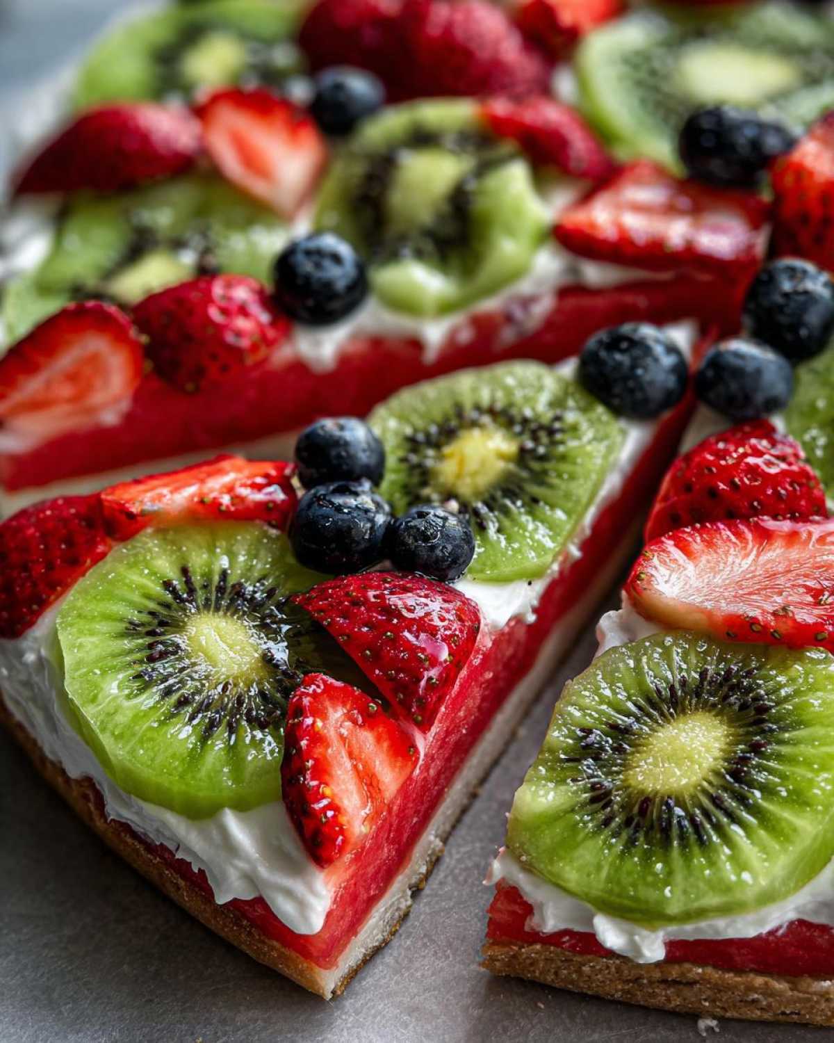 Kid-Friendly Watermelon Fruit Pizza - detail 2