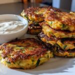Kid-Friendly Zucchini & Carrot Fritters with Dip