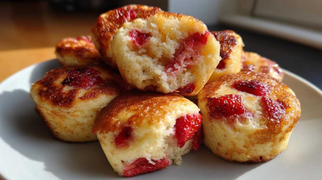 Joyful Kid-Friendly Strawberry Pancake Bites in 12 Minutes Kid-Friendly strawberry pancake bites