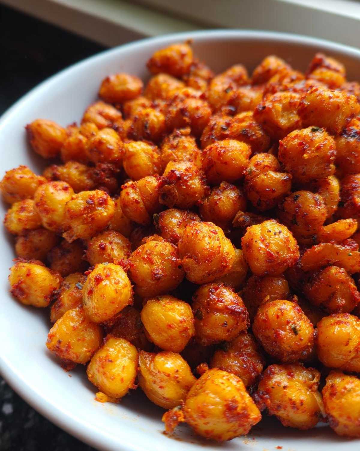 Air Fryer Roasted Chickpeas (Spicy Snack) - detail 2