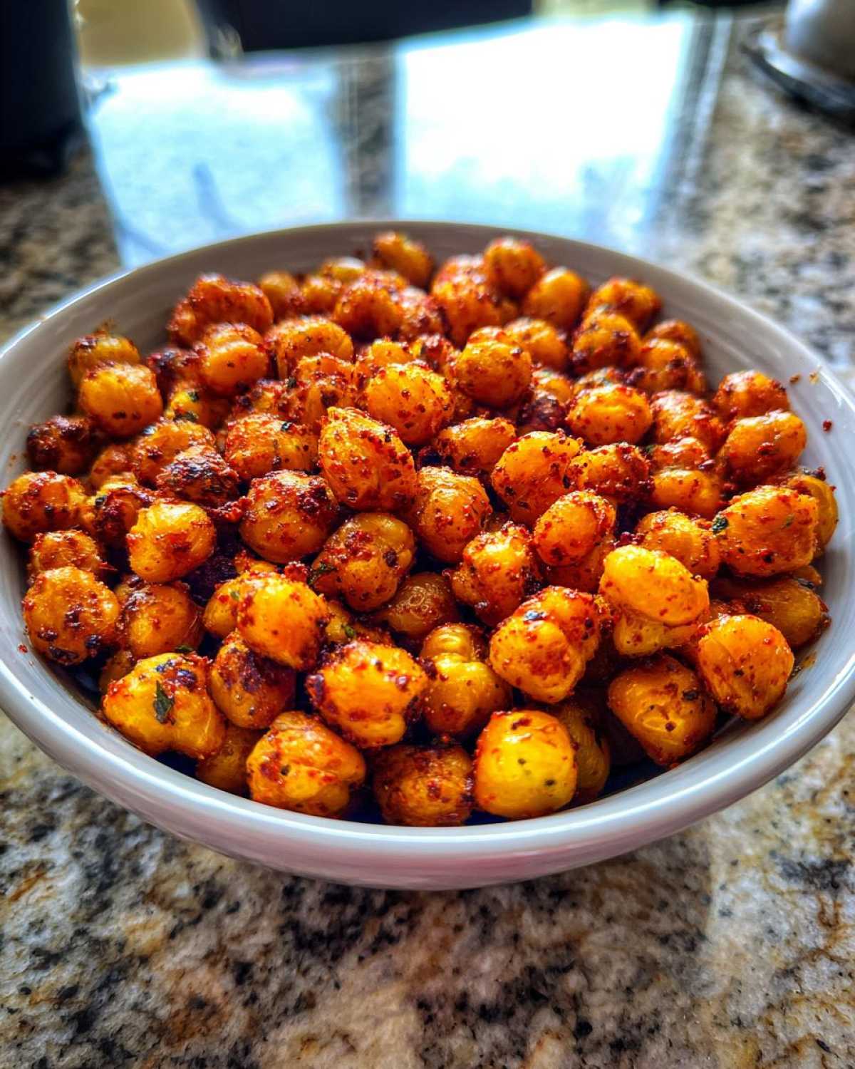 Air Fryer Roasted Chickpeas (Spicy Snack) - detail 3