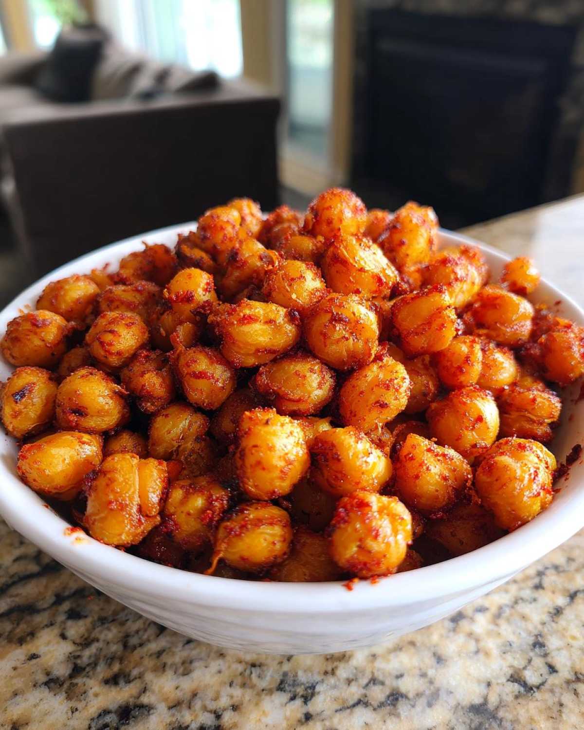 Air Fryer Roasted Chickpeas (Spicy Snack) - detail 4