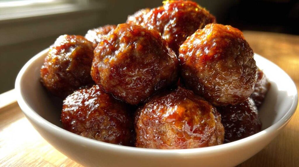 Apple Cider Glazed Meatballs