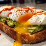 Avocado Toast with Poached Egg and Sriracha Drizzle