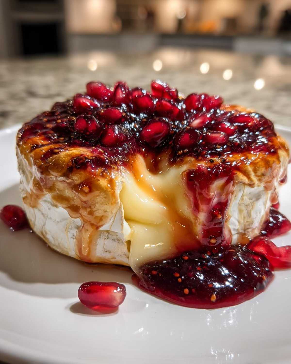 Baked Brie with Pomegranate - detail 2