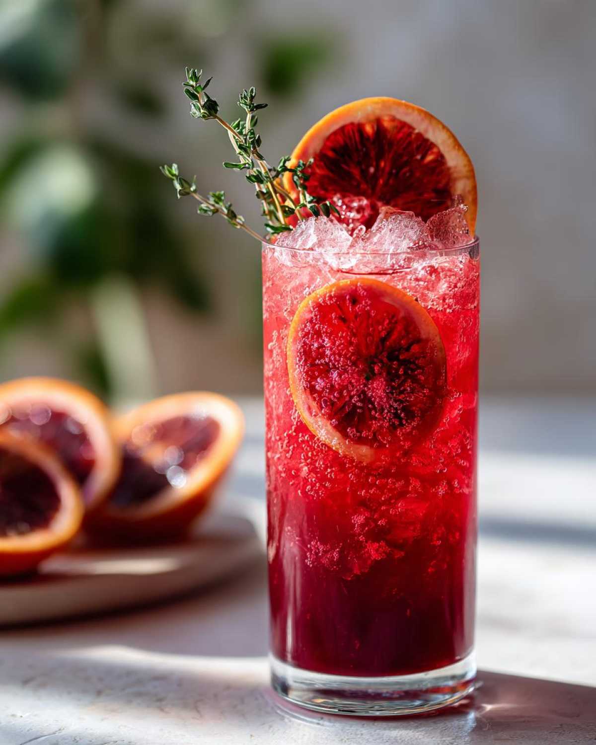 Blood Orange Thyme Mocktail - detail 1