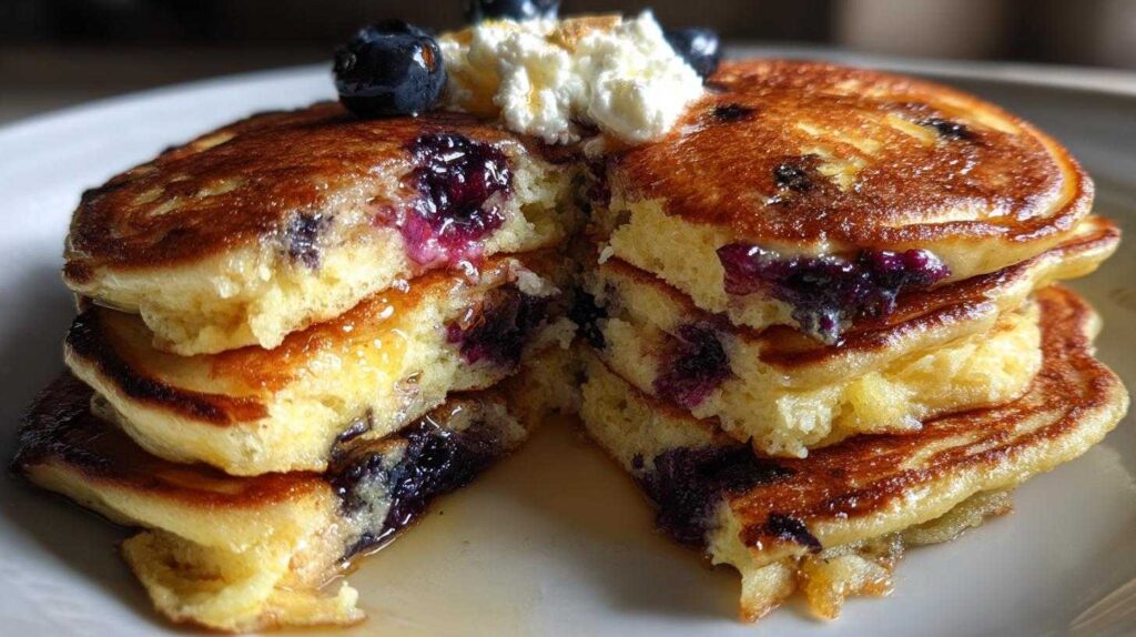 Blueberry Lemon Ricotta Pancakes