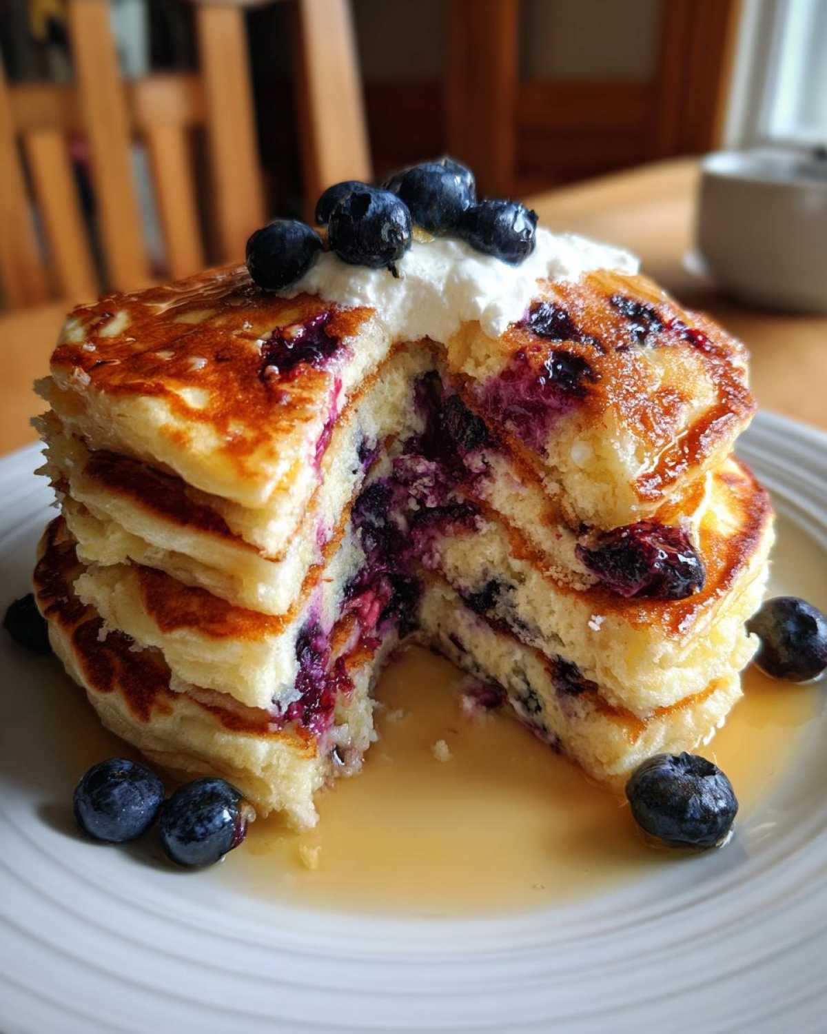 Blueberry Lemon Ricotta Pancakes - detail 2
