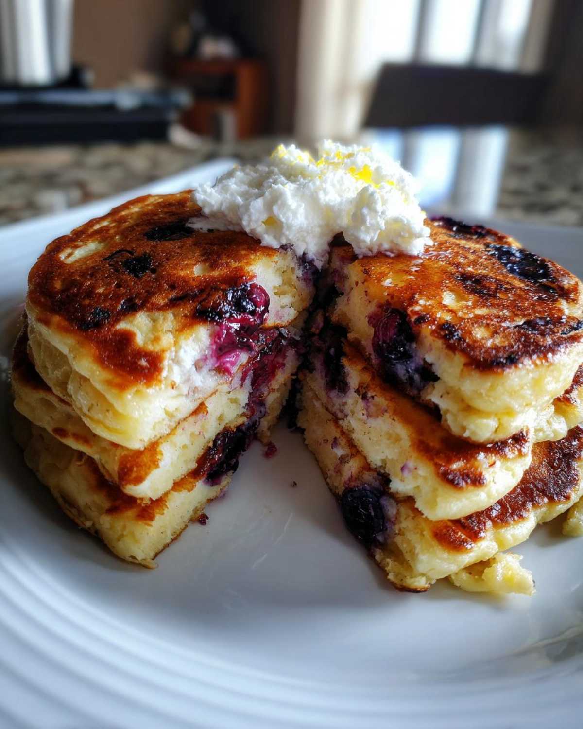 Blueberry Lemon Ricotta Pancakes - detail 3