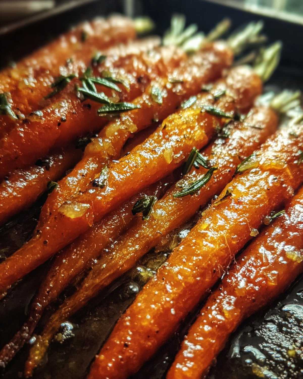 Bourbon Brown Sugar Glazed Carrots - detail 1