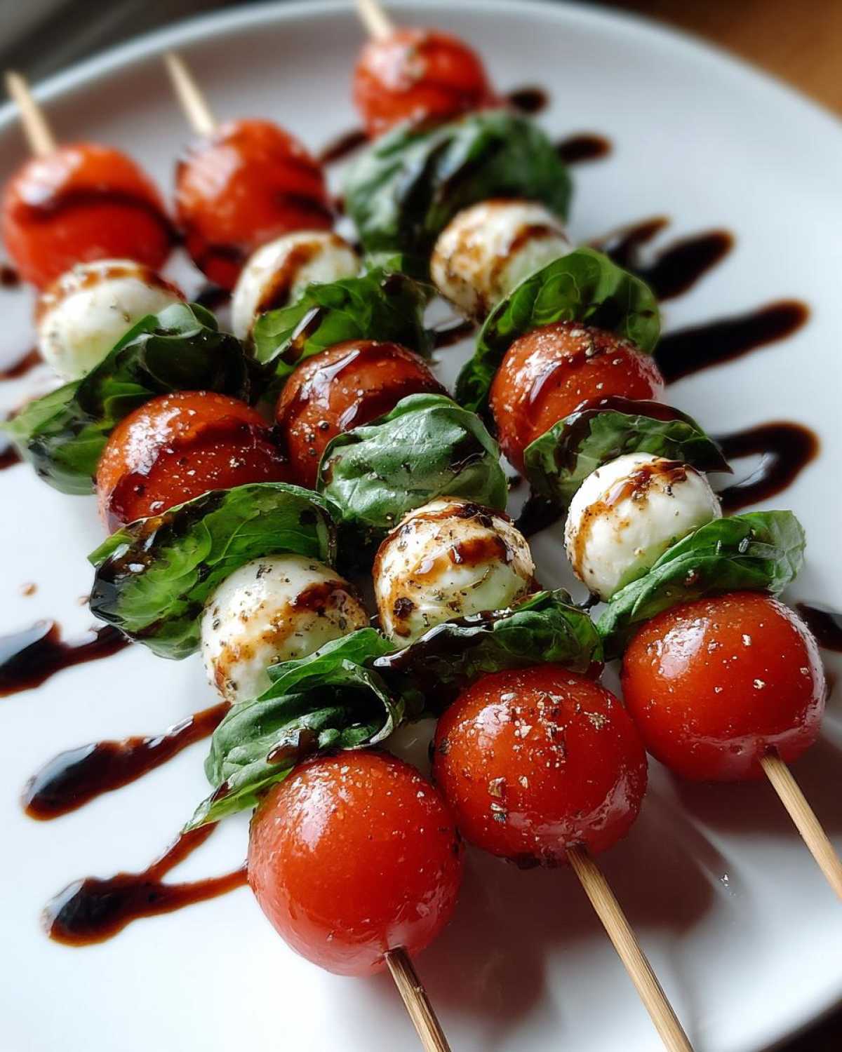 Candy Cane Caprese Salad Skewers - detail 1