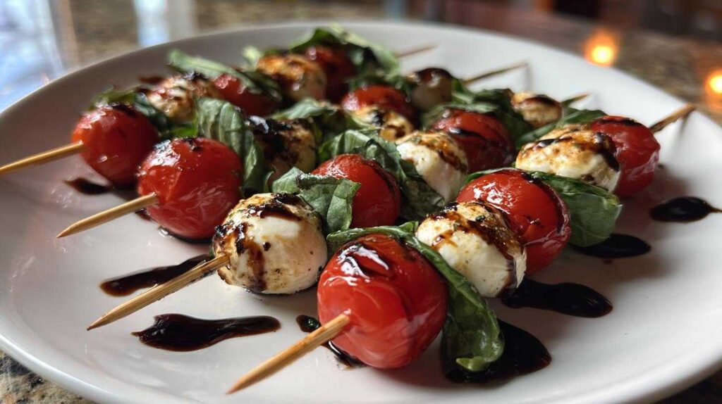 Stunning 15-Minute Candy Cane Caprese Salad Skewers Joy Candy Cane Caprese Salad Skewers