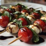 Candy Cane Caprese Salad Skewers