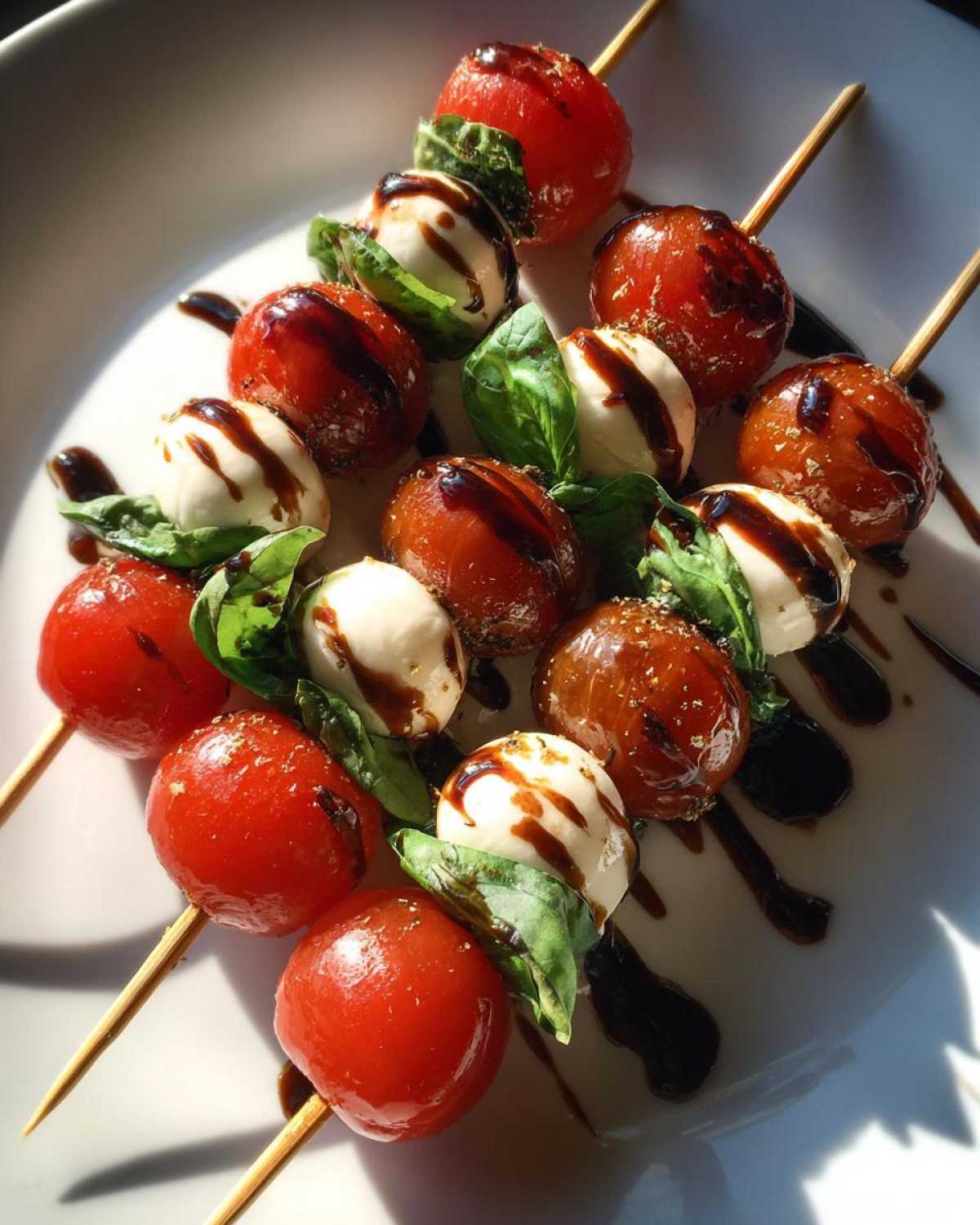 Candy Cane Caprese Salad Skewers - detail 3