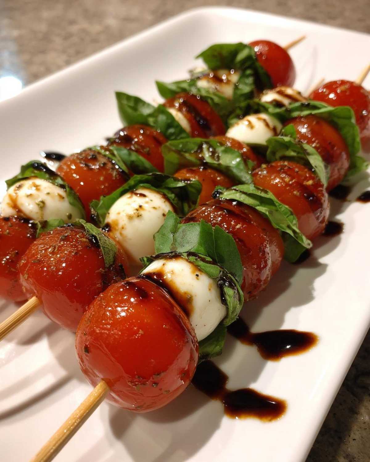 Candy Cane Caprese Salad Skewers - detail 4