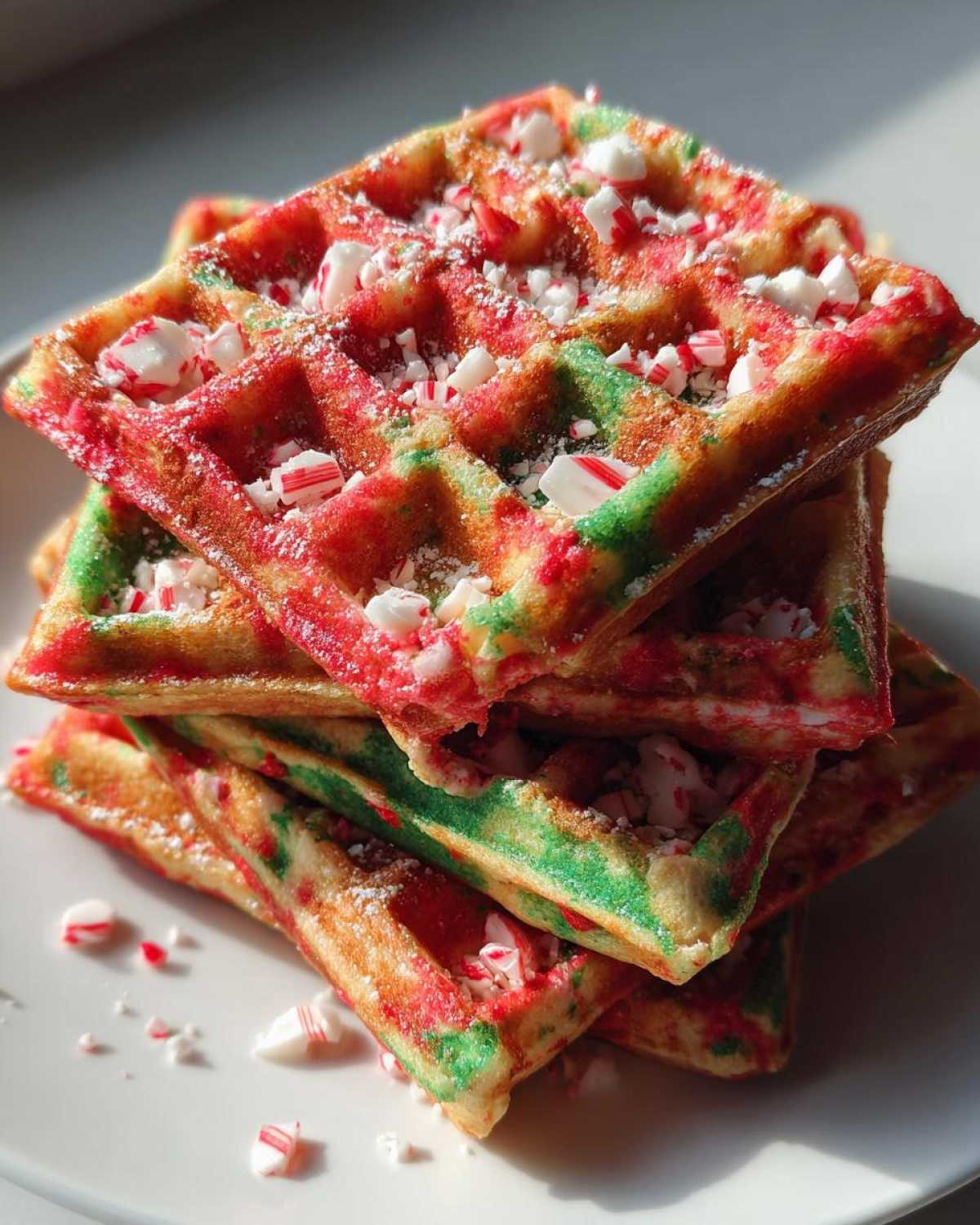Candy Cane Waffles - detail 1