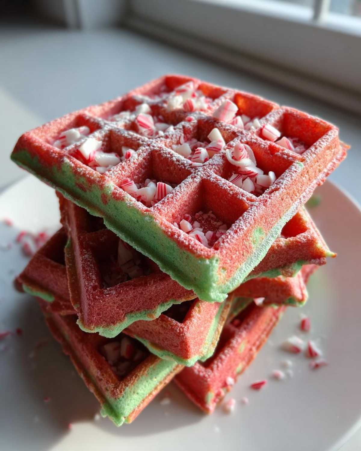 Candy Cane Waffles - detail 2