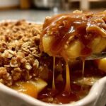 Caramel Apple Crisp with Oat Topping