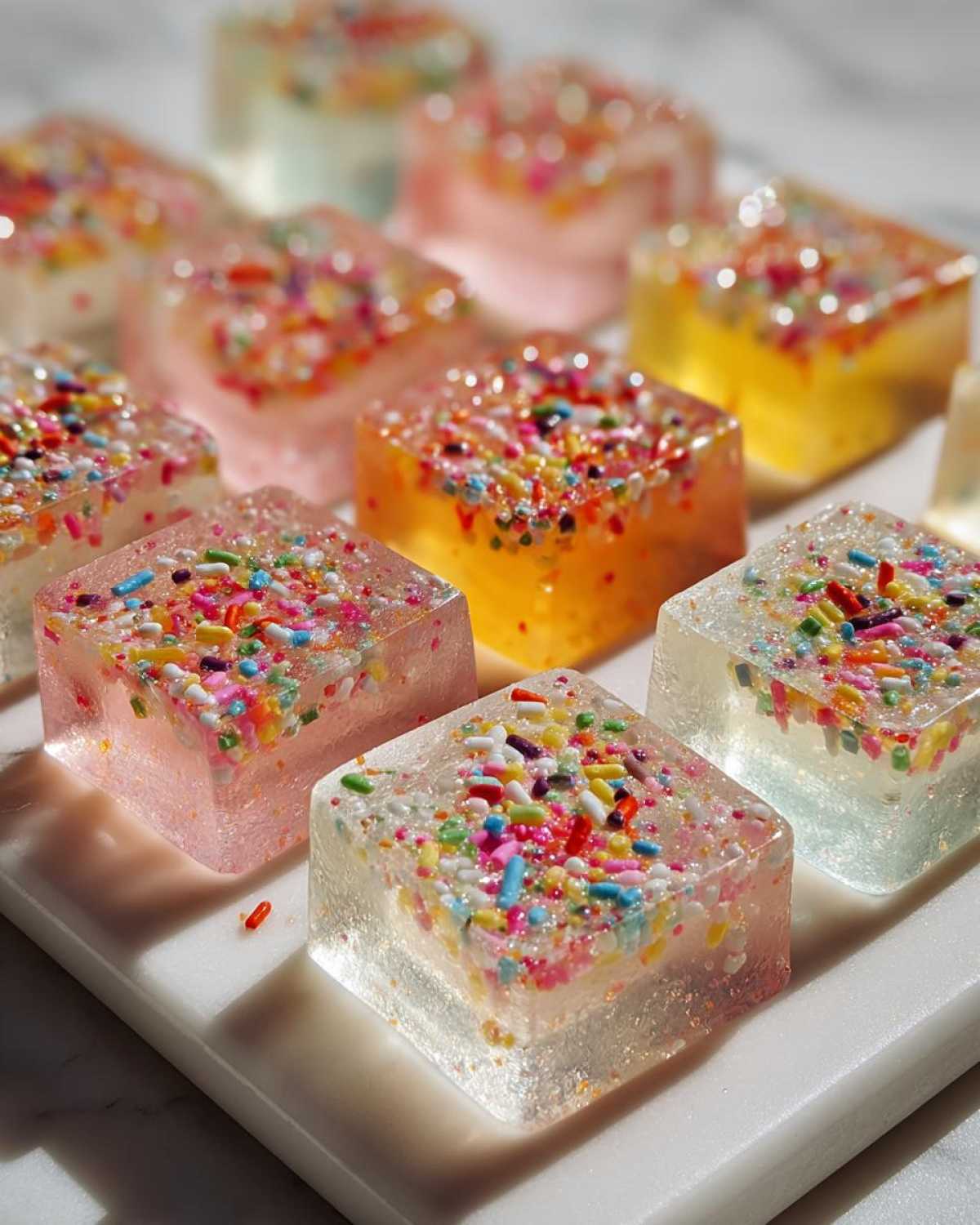 Champagne Jello Shots with Sprinkles - detail 1