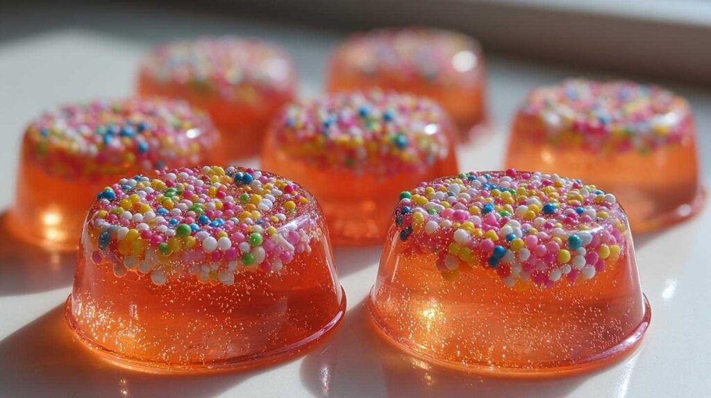 Champagne Jello Shots with Sprinkles
